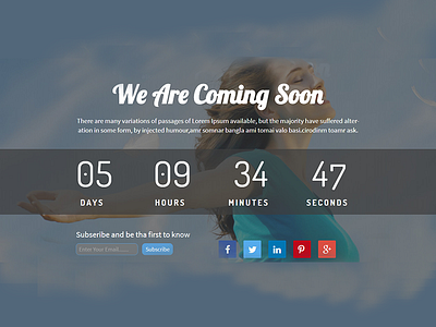 Rakib – Responsive HTML5 Coming Soon Template