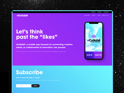 uCollabit Website Landing Page