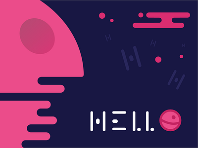 Hello Dribbble debut hello dribbble illustration starwars