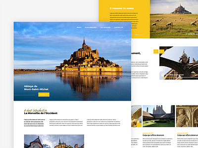 Mont Saint Michel - Webdesign concept / Home Page home tourism travel webdesign