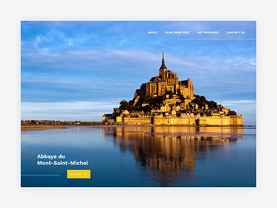 Mont Saint Michel - Webdesign concept / Header header home tourism travel webdesign