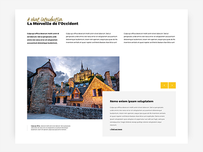 Mont Saint Michel - Webdesign concept / Focus 1 home slider tourism travel webdesign