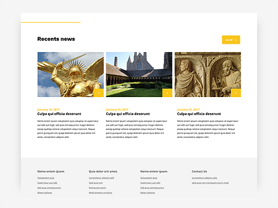 Mont Saint Michel - Webdesign concept / Footer footer home news tourism travel webdesign