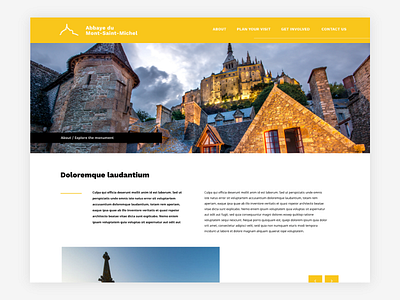 Mont Saint Michel - Webdesign concept / Single Header header single tourism travel webdesign