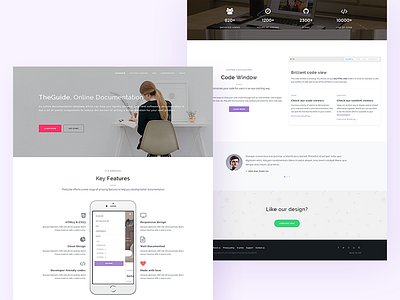 TheGuide - Online Documentation Template landing page catalog changelog demo doc documentation guide help landing manual site theguide