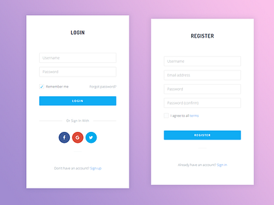 Login and Register form admin dashboard form login register sign in sign up user
