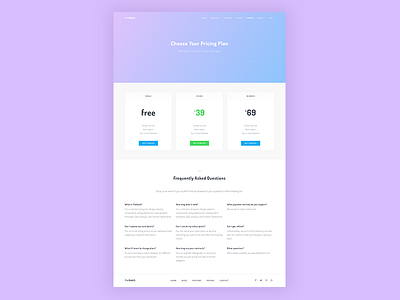 Pricing page faq gradient page plans pricing saas startup