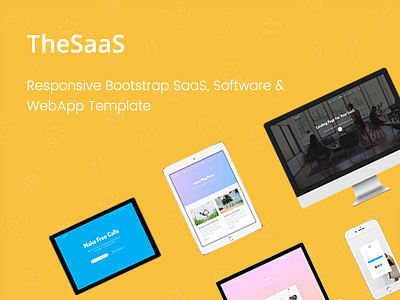 TheSaaS - Responsive Bootstrap SaaS, Software & WebApp Template bootstrap business entrepreneur landing marketing page product saas software startup template webapp