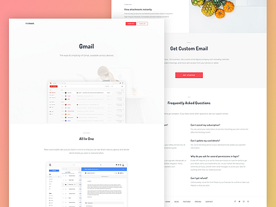 Gmail landing page redesign