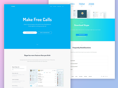 Skype landing page redesign landing page product redesign skype software startup thesaas webapp