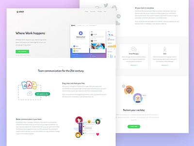 Slack landing page redesign