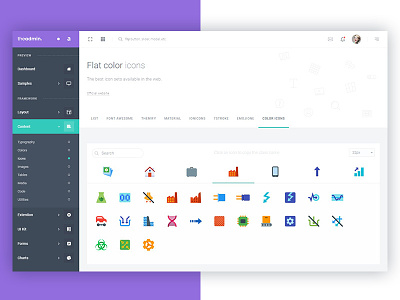 Colorful Icons - TheAdmin admin application bootstrap4 colorful framework dashboard icon panel saas startup uikit webapp