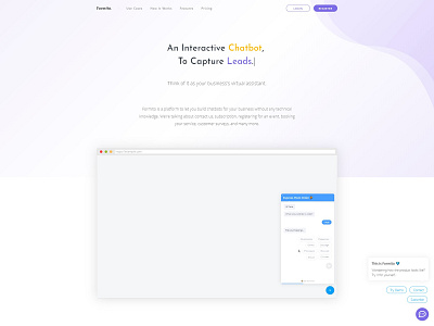 Landing Page for Chatbot Builder — Formito