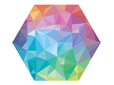 Hexagon colourful experiment fun geometrical hexagon rainbow triangles