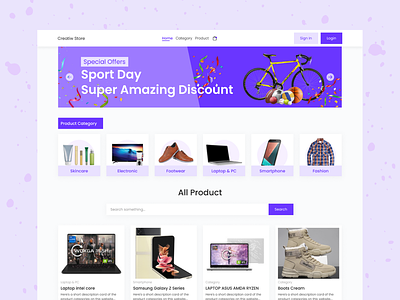 Landing Page Website E-Commerce