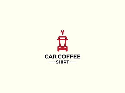 Car Coffee car coffee cup flat logo