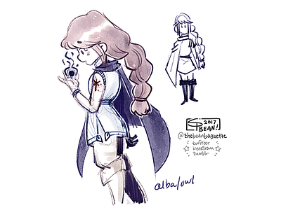 Alba adventurer character design cute fantasy illustration sketchbook storybook wip