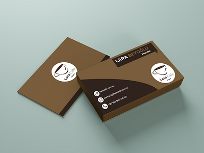 Lara Cafe Business Card Design business card mockup business card template business card vector businesscard