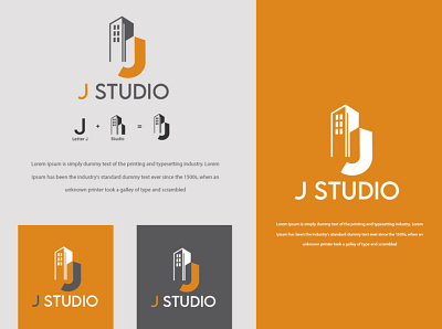 J-Studio Logo brand branding design graphic design illustration logo typography vector