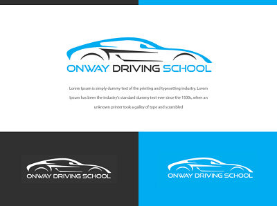 Onway-Driving-School Logo brand branding design graphic design illustration logo vector
