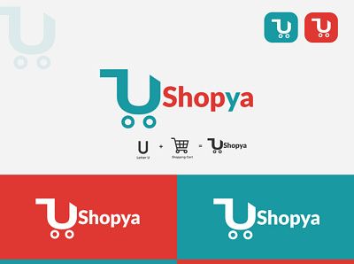 UShopya Logo brand branding design graphic design illustration logo vector