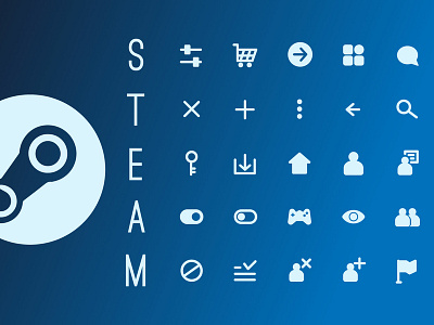 Project Valves: Icon Set design flat icon icon set minimal steam ux