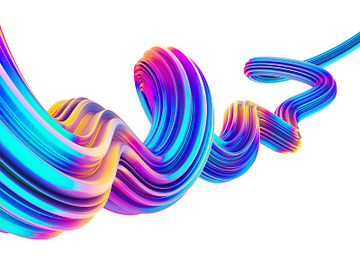 Abstract Liquid Waves #2 3d 3d art 3d illustration c4d cgi cinema 4d cinema4d creative market fluid holographic illustration liquid neon octane octanerender shapes waves