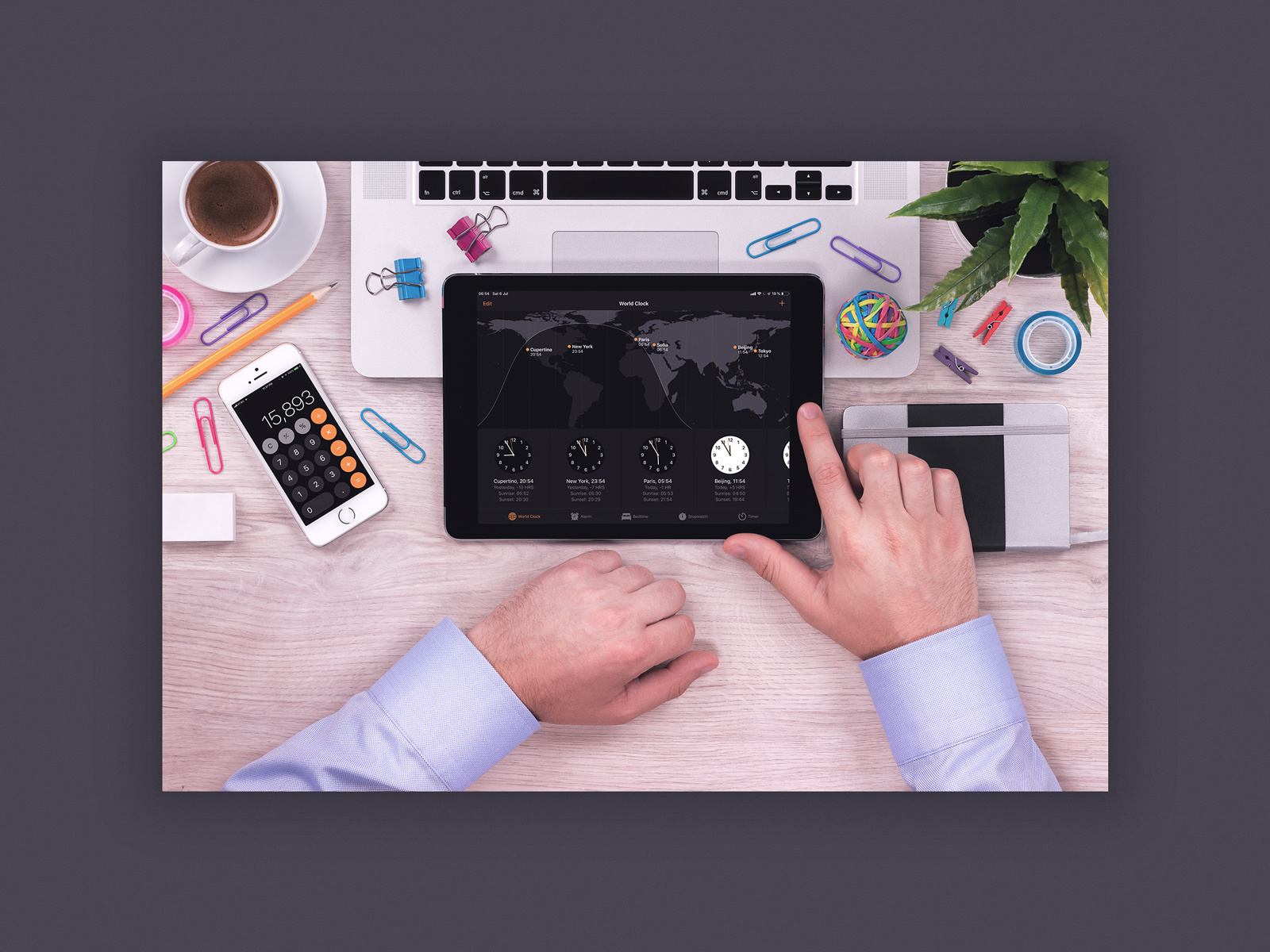 iPad on Office Desk Top View Mockups by Alexey Boldin on Dribbble