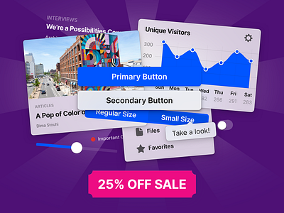 Slice—Happy Friday Deal! 🔥 buttons cards components deal design design system discount figma freebie icons kit mobile sale sketch special ui ux web website weekend