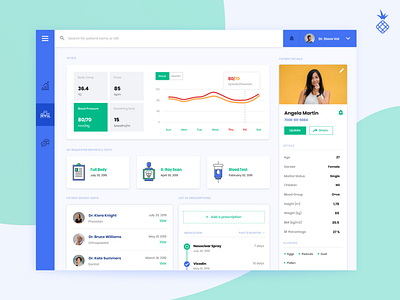 Doctor's Dashboard - A UX/UI experiment dashboard dashboard design dashboard ui design design studio designer designs doctor doctors medical product product design reports ui uidesign uiux userinterface ux uxdesign uxui