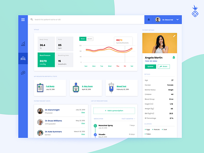 Doctor's Dashboard - A UX/UI experiment