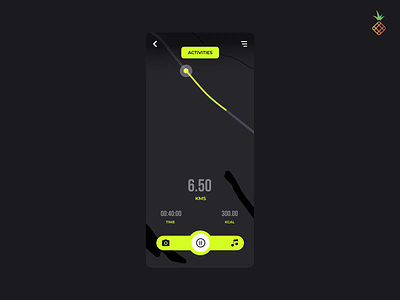 Track your running statistics - Mobile app animation app app design dark exercise fit fitbit fitness fitness app health app motion running running app track tracking ui uidesign ux vector