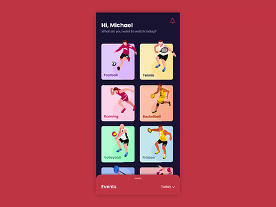 The sports concept app - Follow your favourite sport animation app daily design football illustration illustrations micro interaction microinteraction mobile mobile ui sport sports sports design ui uidesign uiux ux uxui vector