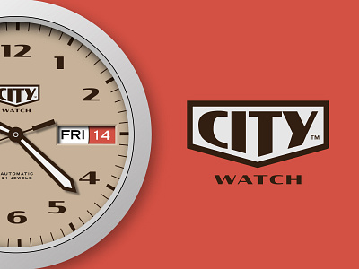 City Watch classic logo vintage watch watchface