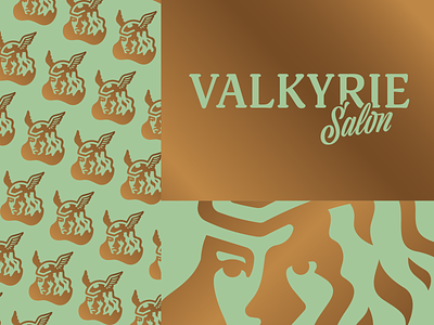 Valkyrie Salon Patterns branding illustration logo pattern valkyrie