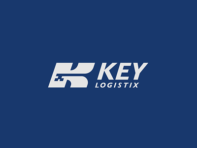 Key Logistix Logo branding key logistics logo trucking