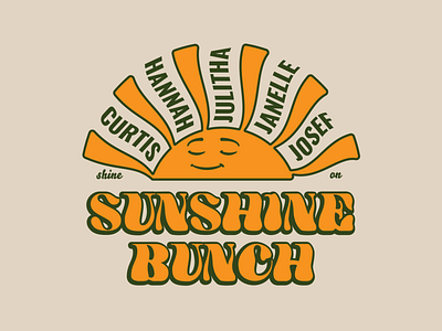 Sunshine Bunch Tee Shirt retro tee shirt typography vintage wavy