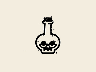 Poison blackwhite bottle icon illustration poison