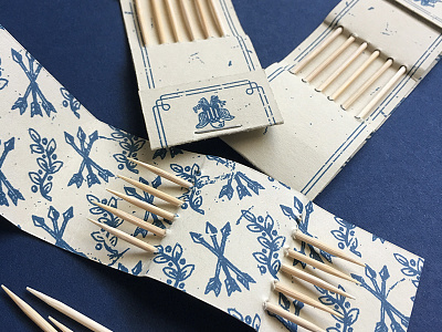 Colonial Toothpick Holders colonial french paper packaging print toothpicks