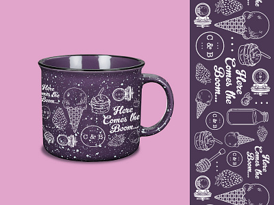 Crank & Boom Mug illustration mug pattern promotional product small business