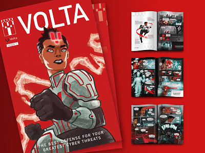 Volta Comic Book Mailer comicbook illustration it mailer print
