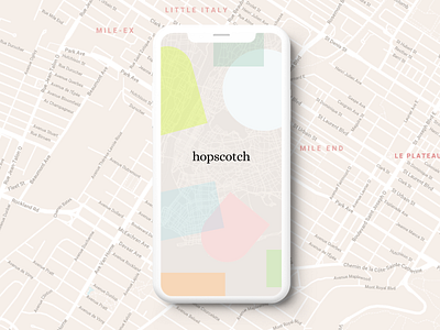 hopscotch app game map mobile splashscreen topography