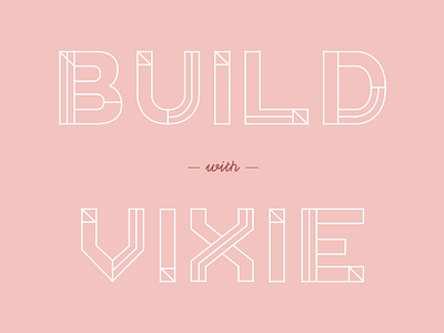 build with vixie illustration minimal pastel