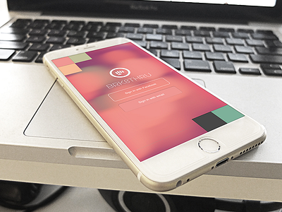 Brkthru App Design ios login screen mobile design product design