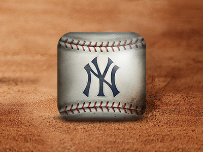 New York Yankees Stats App app apple baseball icon ios ipad skeuomorphism sport yankees