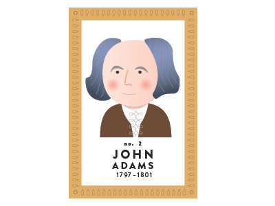 President John Adams digital illustration