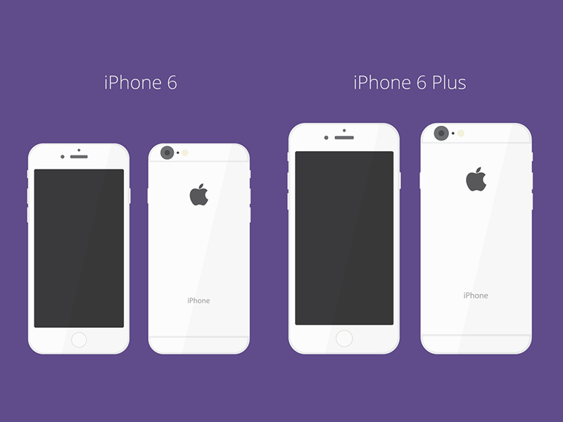 iPhone 6 / 6+ Flat Mockup by Jakub (Kuba) Gaj on Dribbble