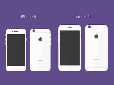 iPhone 6 / 6+ Flat Mockup ai flat illustrator iphone iphone 6 mockup vector
