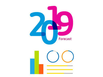 2019 forecast icon icon illustration typography