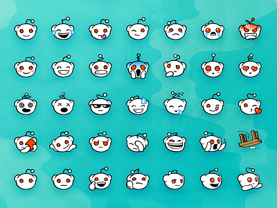 Snoomoji character design emoji illustration mascot reddit snoo snoomoji